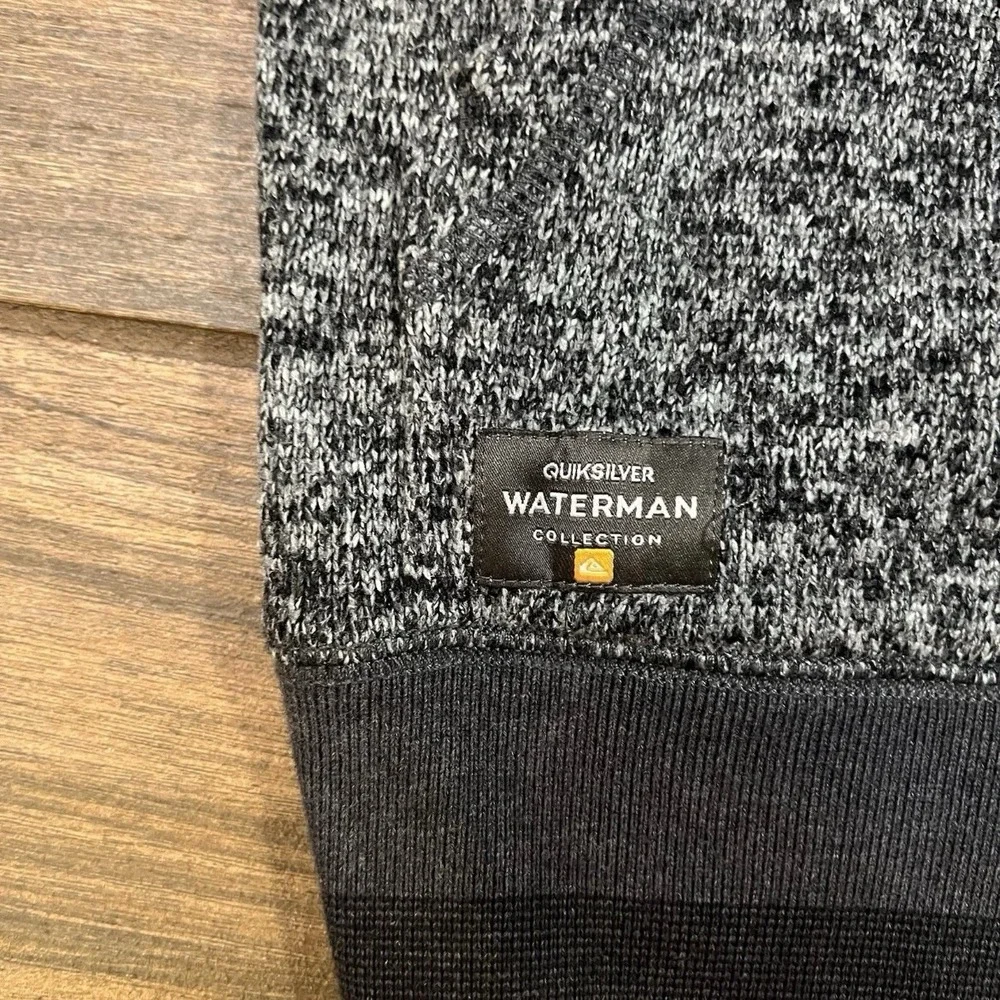 Quiksilver Waterman Collection Sweater Men Large 1/4 Zip Knit Pullover